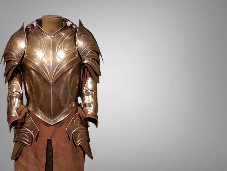 Medieval Elven Cuirass Armor - Larp Elven Costume - Medieval wearable LOTR Half Body Armor suit - Battel Ready LOTR Armor Best Gift